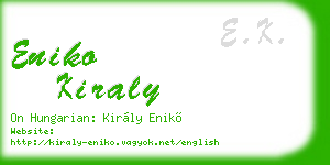eniko kiraly business card